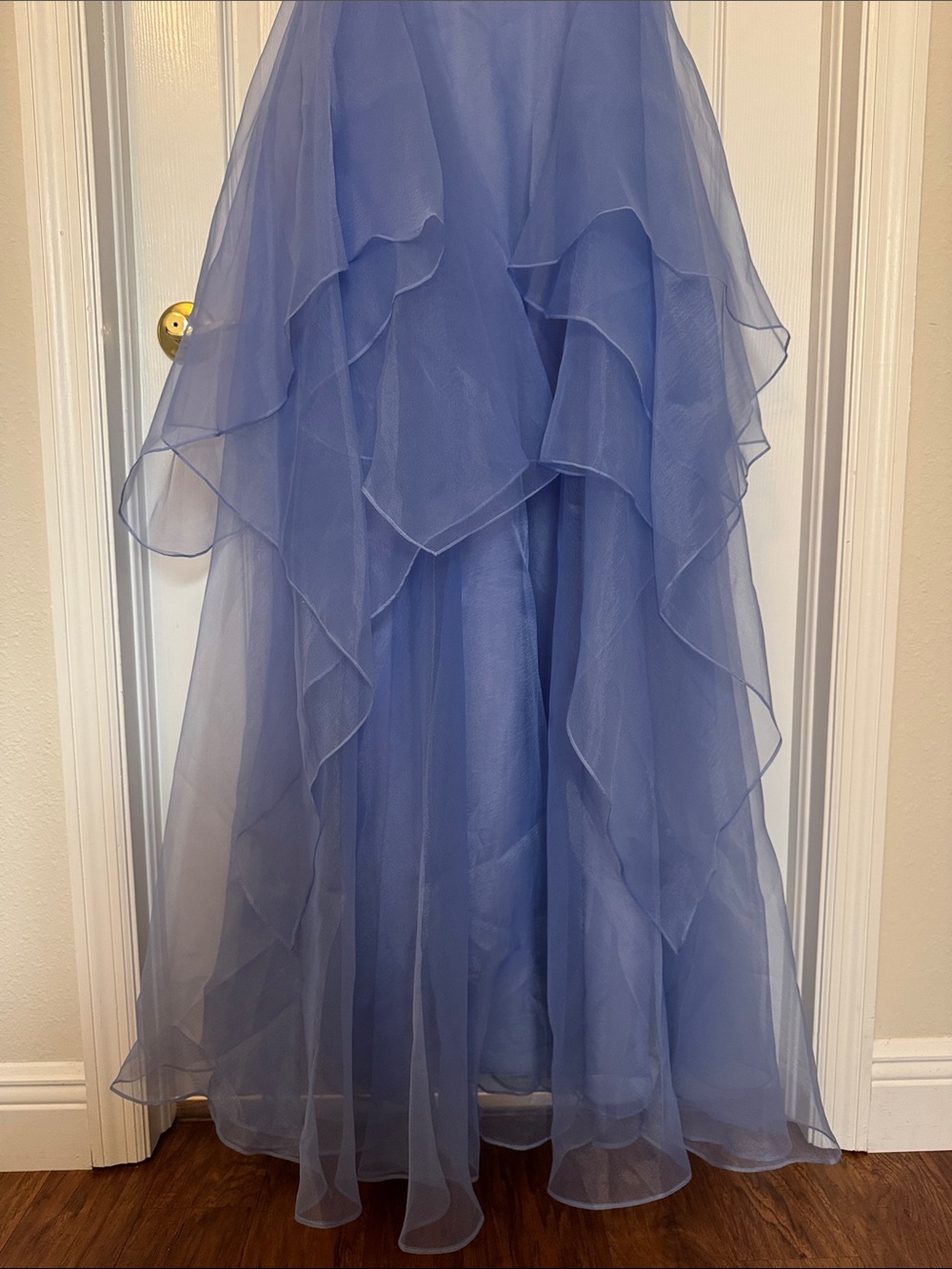 Theia Adessia Strapless Tiered Gown Deep Periwinkle Size 4 NWT - Picture 10 of 12